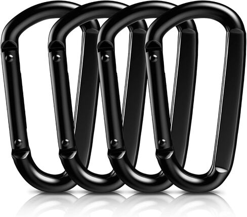 AUTMATCH Carabiner Clips 3" - Heavy Duty Spring Snap Hook Clips | Carabiners with Spring Clips & Quick Links for Camping, Hiking, Swing, Travel Gear, Fishing & Chain Links, 4-Pack in Saudi Arabia