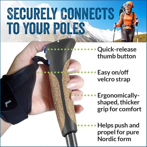 Nordic Tapered Four Pack Rubber Tips + York Nordic Purple Haze Nordic Walking Poles in Saudi Arabia