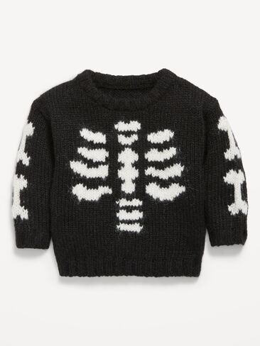 Old Navy Unisex Loose Sweater for Baby - Black Skeleton in Kuwait