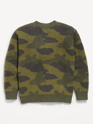 Old Navy SoSoft Oversized Cardigan Sweater for Toddler Boys - Camo in Kuwait