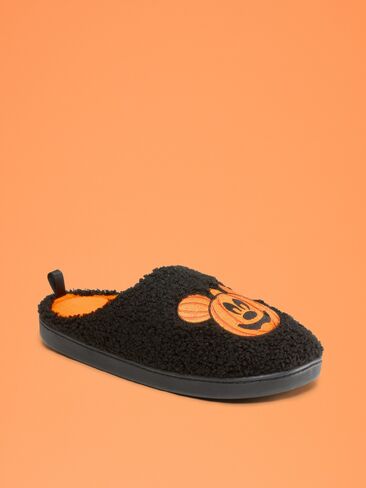 Old Navy Old Navy x Disney Mickey Mouse Sherpa Slippers for Women - Pumpkin in Kuwait