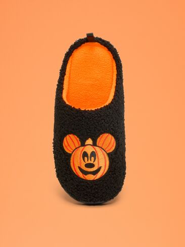 Old Navy Old Navy x Disney Mickey Mouse Sherpa Slippers for Women - Pumpkin in Kuwait