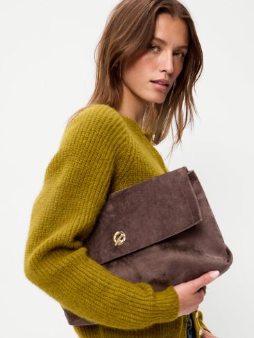 Old Navy Oversized Slouchy Clutch - Black Coffee in Kuwait