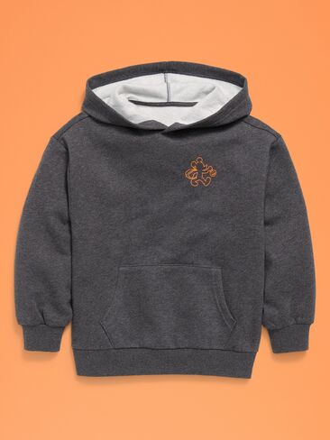 Old Navy Old Navy x Disney Mickey Mouse Oversized Pullover Hoodie for Kids - Charcoal Heather in Kuwait
