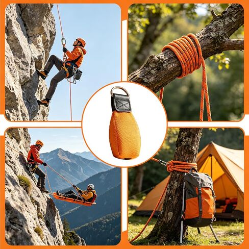 Outdoor Throw Weight Bag 12oz for Rock Climbers Tree Climbing Caving Tool | Arborist Throw Weight Bag, For Tree Climbing, Rigging & Rope Setup, Tear-Resistant, For Tree Work in Saudi Arabia