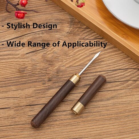 Ice Pick for Breaking Ice, Stainless Steel Ice Picks Tool | Wooden Handle, With Cover, For Kitchen Bars Camping Restaurant Bartender in Saudi Arabia