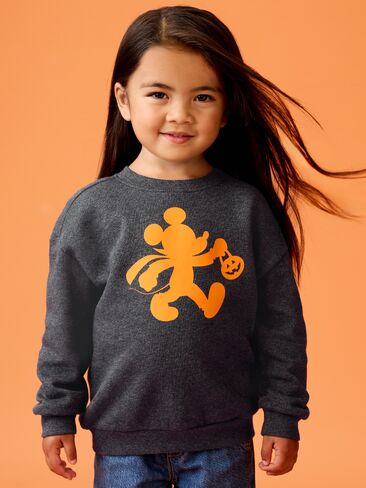 Old Navy Old Navy x Disney Mickey Mouse Oversized Sweatshirt for Toddler - Charcoal Heather in Saudi Arabia