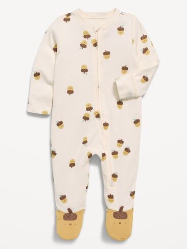 Old Navy 2-Way-Zip Sleep & Play Footed One-Piece for Baby - Acorn in Kuwait