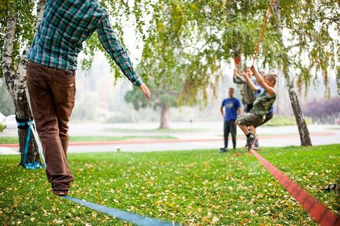 ZenMonkey Slackline Kit with Overhead Training Line, Arm Trainer, Tree Protectors, Cloth Carry Bag and Instructions, 60 Foot - Easy Setup for the Family, Kids and Adults in Saudi Arabia
