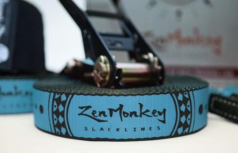 ZenMonkey Slackline Kit with Tree Guards, Fabric Carrying Bag and Instructions, 60 Feet, Easy Setup for Family, Kids and Adults in Saudi Arabia