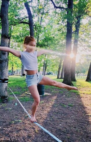 ZenMonkey Slackline Kit with Tree Guards, Fabric Carrying Bag and Instructions, 60 Feet, Easy Setup for Family, Kids and Adults in Saudi Arabia