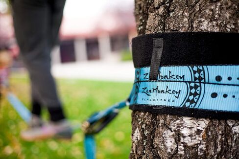 ZenMonkey Slackline Kit with Tree Guards, Fabric Carrying Bag and Instructions, 60 Feet, Easy Setup for Family, Kids and Adults in Saudi Arabia