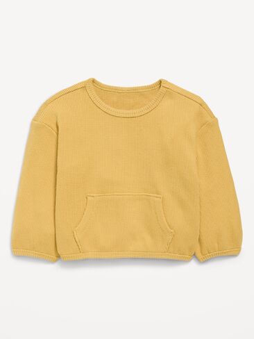 سويت شيرت بجيب منسوج بأكمام طويلة من Old Navy للأطفال - عاصفة رملية in Kuwait