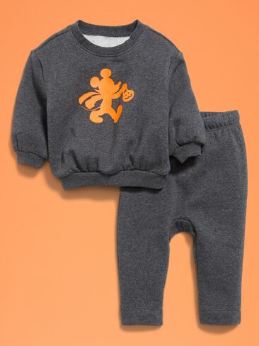 Old Navy Old Navy x Disney Mickey Mouse Sweatshirt and Sweatpants Set for Baby - Charcoal Heather in Kuwait