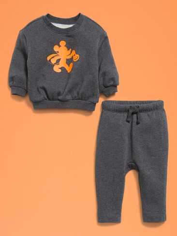 Old Navy Old Navy x Disney Mickey Mouse Sweatshirt and Sweatpants Set for Baby - Charcoal Heather in Kuwait