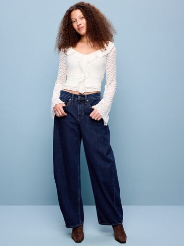 Old Navy The Arc Mid-Rise Barrel Jeans - Rinse in Saudi Arabia