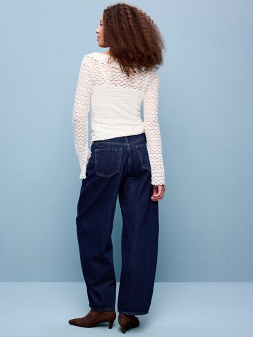 Old Navy The Arc Mid-Rise Barrel Jeans - Rinse in Saudi Arabia