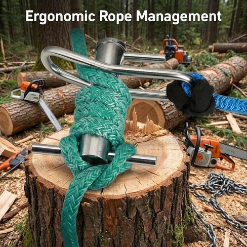 Port-A-Wrap, Stainless Portawrap for Tree Work, Arborist Tree Rigging Equipment for Rope Up to 3/4'', 9000lb MBS, 10:1 Work Load Ratio at 3000lbs(POWMSS), Large Size 12.2''x10.6'' in Saudi Arabia