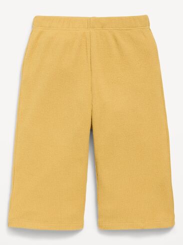 Old Navy Waffle-Knit Wide Leg Pants for Baby - Golden Butter Yellow in Kuwait