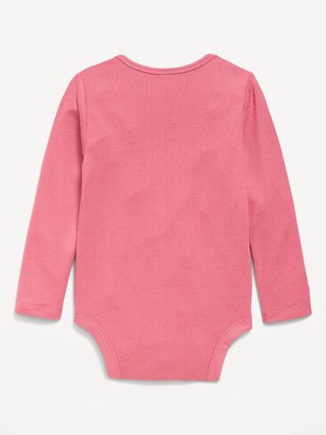 Old Navy SoftMode Long-Sleeve Bodysuit for Baby - Rose Cloud in Kuwait