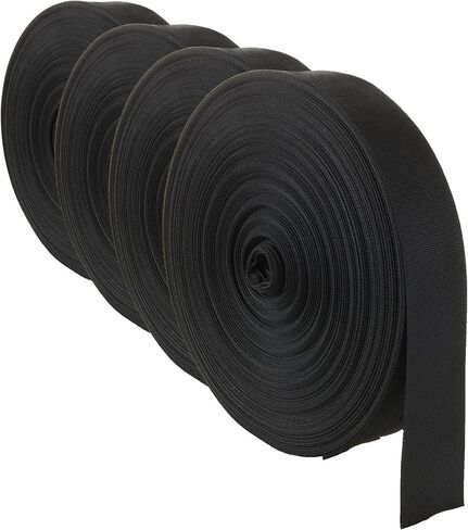 ZOEYES 2 Inch Heavy Duty Nylon Webbing 50 Yards Black Strapping Webbing, Flat Webbing Strap, Great for Dog Leash, Collars, Seat Belt, Backpack, Outdoor DIY Gear Repair in Saudi Arabia