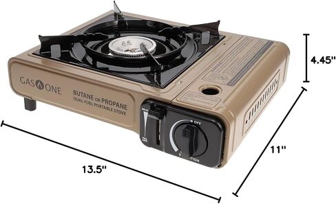 موقد غاز واحد GS-3400P البروبان أو البوتان، موقد وقود مزدوج، موقد تخييم محمول - حاصل على براءة اختراع - مع حقيبة حمل رائعة لمجموعة الاستعداد للطوارئ in Kuwait