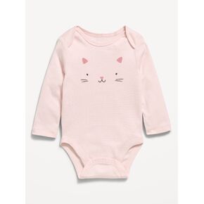 Old Navy Long-Sleeve Graphic Bodysuit for Baby - Pink Sky in Kuwait