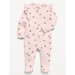 Old Navy Ruffle-Trim 2-Way-Zip Sleep & Play Footed One-Piece for Baby - Football in Saudi Arabia