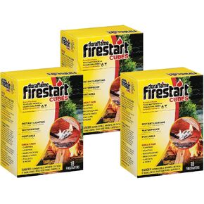 حزمة Duraflame Fire Starter - مكعبات Firestart Firelighters 18 حزمة وبدء التشغيل السريع 4 عبوات للشوايات والمدخنين وحفر النار والمواقد ونيران المخيمات in Kuwait