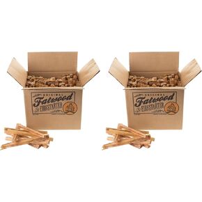 Fatwood Fire Starter Sticks 10lb Box - Indoor or Outdoor 100% All Natural Pine Fire Starters for Campfires, Fireplace, Firepit, Wood Stove, or BBQ Grill - Kindling Wood Firewood Lighter by Pure Garden in Saudi Arabia