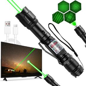 MIPREZT [Professional] Rechargeable Green Laser Pointer High Power Green Beam Light Long Distance Range for TV/LED/LCD Screens Tactical Flashlights Presentation Office/Outdoors/Construction [005] in Kuwait