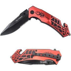 Tac-Force Spider 8 Inch Assisted Pocket Knife With Glass Breaker + Belt Cutter and Pocket Clip in Saudi Arabia