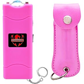 FIGHTSENSE Mini Stun Gun Keychain & Pepper Spray Combo Pack for Self Defense Kit - Extremely Powerful Stun Gun Flashlight for Women in Saudi Arabia