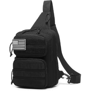 RFID Blocking Tactical Crossbody Bag for Men - Durable EDC Sling Shoulder Bag with Multi-Pocket Storage in Saudi Arabia