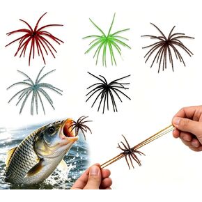 Tentacle Fishing Lure,Dice Bait Soft Plastic Swim Bait,Sea Urchin Lure,for Drop Shot,Weird Fishing Rig,Trout Sea Bass Mandarin Fish Catfish Slow Sinking Soft Lure 2.36 in,3.9 in and 4.3 in. in Saudi Arabia