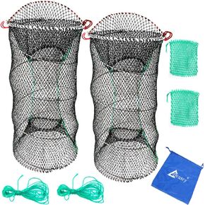 Crab Trap Bait Lobster Crawfish Shrimp Portable Folded Cast Net Magic Collapsible Fishing Traps Nets Accessories for Blue Crabs in Saudi Arabia