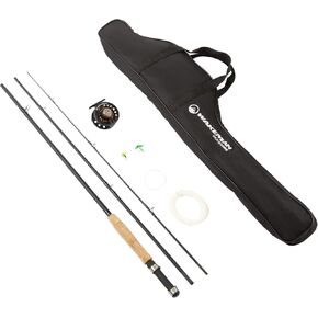 Wakeman Outdoors Fly Fishing Rod & Reel Combo Starter Kit with Case and Accessories in Kuwait