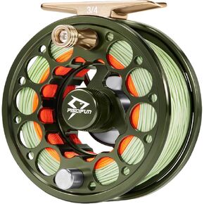 Piscifun Sword Fly Fishing Reel, CNC-Machined Aluminum Alloy Fly Reel | Lightweight Aluminum Alloy Design, Corrosion Resistance Design, Pre-Loaded with Fly Line, Smooth Drag System in Saudi Arabia