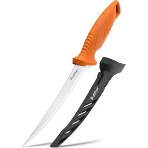 9 In Fillet Knife for fish,Stainless Steel Fishing Knife | Fishing Gear with Protective Sheath in Saudi Arabia