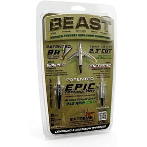Bowmar Archery Beast Broadheads, World's Fastest Deploying Broadhead, Patented Technology, Sharpest Penetrating Mechanicals, Plus Practice Tip in Saudi Arabia