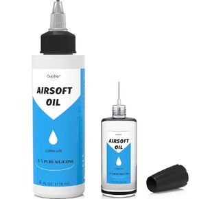 100% Silicone Airsoft Gun Oil & Air Chamber Lube, 4 oz + 1 oz Oiler Kit | CO2 & Airgun Care, Low-Viscosity Fast-Spreading Formula, Protects O-Rings & Seals, for PCP, Spring-Piston, Valves & Nozzles in Saudi Arabia