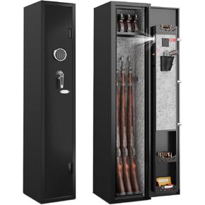 KAER 2-3 Gun Safe for Rifles and Pistols,Assembled Rifle Safe for Home | Long Gun Cabinet for Shotguns,Quick Access,Digital Lock,Removable Rifle Rack,Adjustable Shelves,Sensor Light,Alarm System in Saudi Arabia