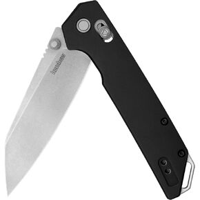 Kershaw Iridium Reverse Tanto Folding Pocket Knife, Sleek 3.4 inch D2 Steel Blade, DuraLock Locking Mechanism, Aluminum Handle, Designed in the USA in Saudi Arabia