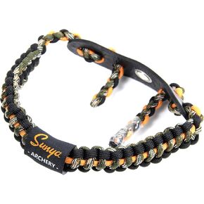 SUNYA Archery Bow Wrist Sling, 550 Paracord Strap Comfortable on Hand.100% Full Grain Leather Yoke, Multiple Camo Colors.Fit Compound Bow Stabilizer & Recurve. in Saudi Arabia