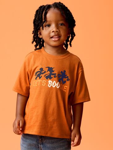 Old Navy Old Navy x Disney Graphic T-Shirt for Toddler - Orange Boo in Kuwait