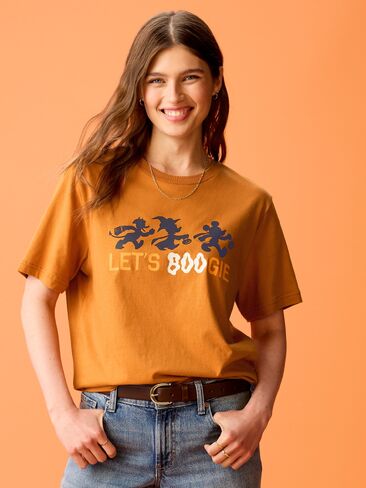 تي شيرت Old Navy Old Navy x Disney برسومات ديزني للبالغين - برتقالي Boo in Kuwait