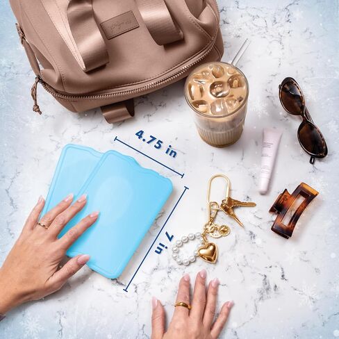 Cool Coolers by Fit & Fresh 4 Pack XL Slim Ice Packs, Quick Freeze Space Saving Reusable Ice Packs for Lunch Boxes or Coolers in Kuwait