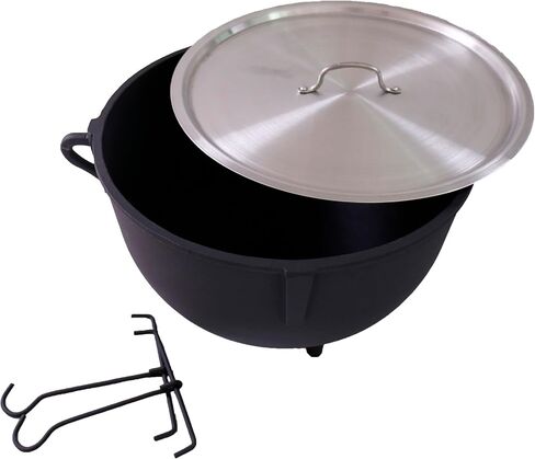 COOKAMP 7-Gallon Heavy Duty Cast Iron Jambalaya Pot, with Aluminum Lid [JA07T] in Saudi Arabia