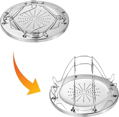 Rondauno Camp Stove Toaster Outdoor, Foldable Toaster for Camping | Stainless Steel, Holds 4 Bread Slices, Compact for Hiking and Picnic in Saudi Arabia