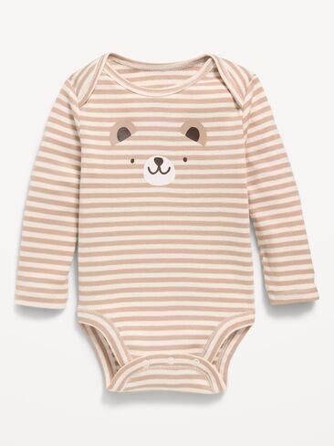Old Navy Long-Sleeve Graphic Bodysuit for Baby - Bears in Kuwait